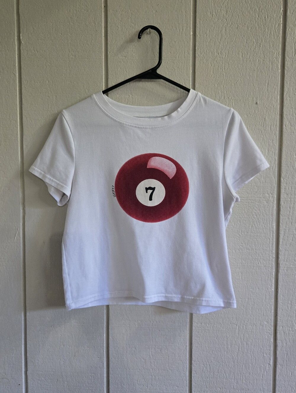 Juniors Graphic Tee with Red 7-Ball Graphic
